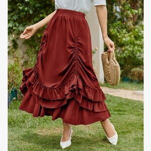 BELLE POQUE Women's Gothic Victorian Skirt Size Small